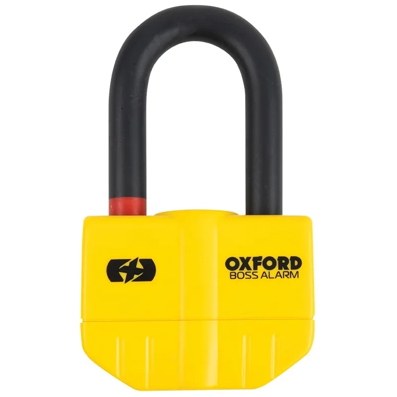 Antifurt Blocator Disc Frana Cu Alarma Moto Oxford Boss Alarm 14mm Disc Lock Metal Galben OF3 OXFORD Mai ieftin