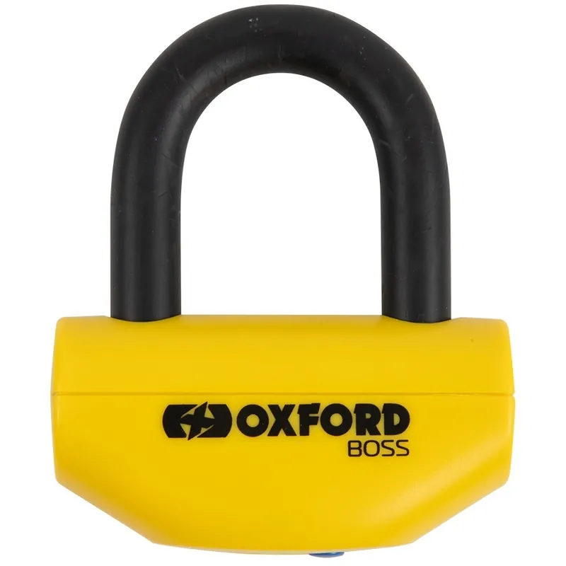 Antifurt Blocator Disc Frana Moto Oxford Boss Disc lock -16mm Shackle Metal Galben OF46 OXFORD Ofertă exclusivă