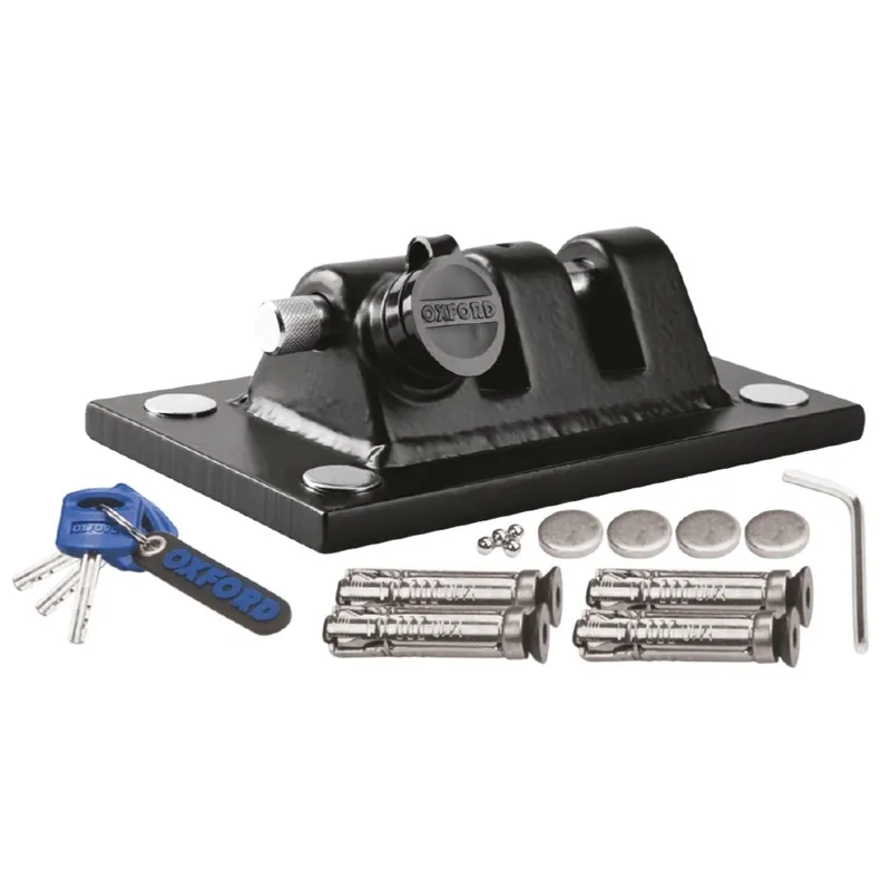 Ancora Lant Antifurt Moto Oxford Docking Station Anchor Otel Negru LK401 OXFORD Cumpărături sigure