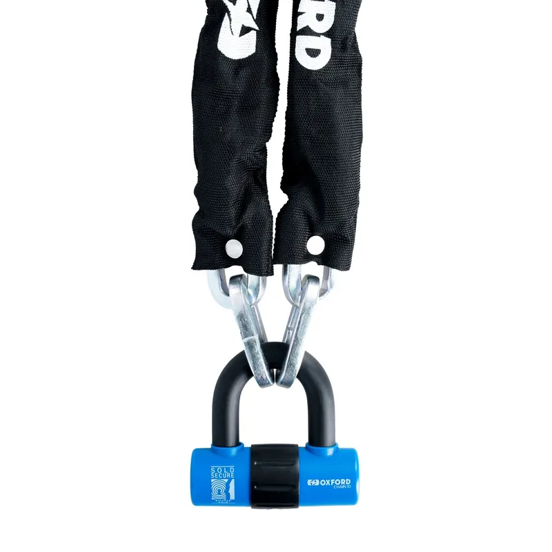 Premium Lant Antifurt Moto Oxford Chain10 Chain Lock Mini Shackle 10mm x 1400mm Otel Negru LK183 OXFORD