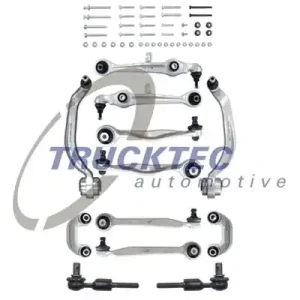 Set reparatie brate puntea fata TRUCKTEC  pentru AUDI A4 B5, A6 C5; SKODA SUPERB I; VW PASSAT B5, PASSAT B5.5 1.6-4.2 11.94-03.08 TRUCKTEC Disponibil imediat