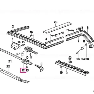 Base plate right - BMW Preț mic