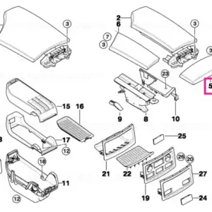 Discount Capac consola centrala spate CREAMBEIGE - BMW