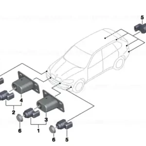 Livrare gratuită Senzor ultrasonic Platinum Gray WA68 - BMW