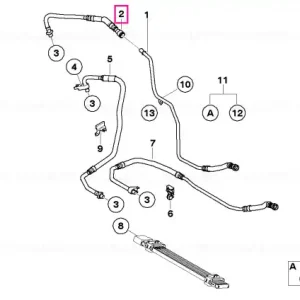 Reducere Transmission oil cooler line, flow - BMW