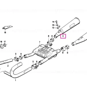 Transport gratuit Silencer, right NIROSTA - BMW Motorrad