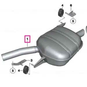 Cumpărături sigure Rear silencer, right - BMW