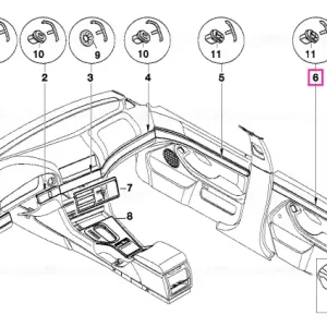 Retur ușor Banda trim usa spate stanga TITAN LINE - BMW