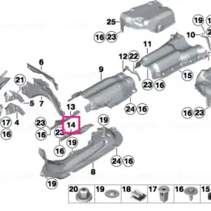 Ieftin Heat insulation, left - BMW