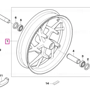 Front wheel, alpin-white 3 3,5X17 - BMW Motorrad Preț redus