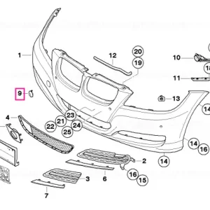 Cumpără acum Flap, towing eye, painted CODE - UNI/MET. - BMW