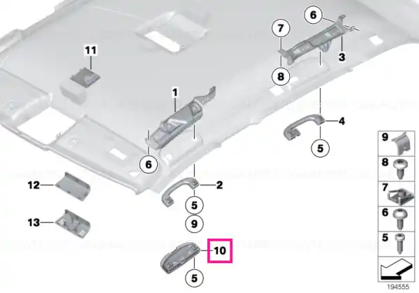 Tray for glasses GRAU - BMW Cumpără online