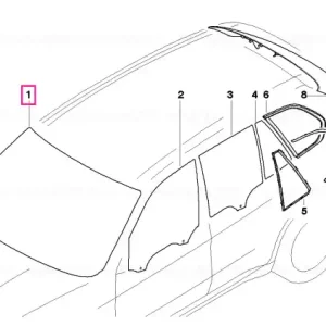 Transport gratuit Parbriz verde cu bandă de umbrire+senzor ploaie KAFAS/RLSBS KAFAS / RLSBS - BMW