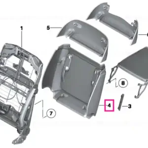 Rear partition folding tray, lower NADH,NACX OYST. - BMW Premium