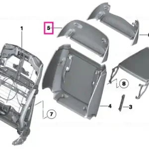 Vezi acum Rear partition folding tray, upper NADH,NACX OYST. - BMW