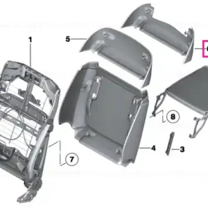 Popular Rear partition folding tray, upper NADH,NACX OYST. - BMW