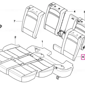 Backrest, fabric, left ANTHRAZIT - BMW Cel mai vândut