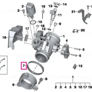 Colier tub esapament D=60,5MM - BMW Motorrad Livrare gratuită
