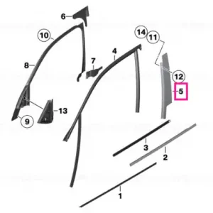 Livrare expres Finisher B-pillar, outer right - BMW