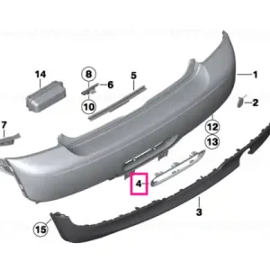 Finisher rear fog light CHROM - BMW - Mini Ofertă limitată