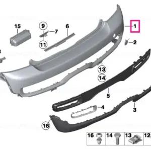 Panel, bumper, primed, rear - BMW - Mini Reducere extra