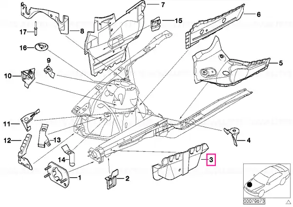 Right stabilizer support - BMW Plată securizată