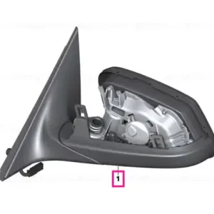 Plată securizată Exterior mirror, no lens, heated, left - BMW