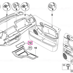Cumpărături sigure Bandă decorativă insert consolă centrală TITAN 2 - BMW