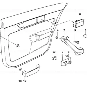 Door lining vynil rear left PERGAMENT - BMW Cel mai bun preț
