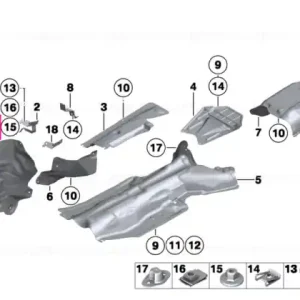 Reduceri Heat resistance plate engine support - BMW