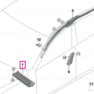 Protecție genunchi modul airbag șofer SCHWARZ - BMW Livrare gratuită