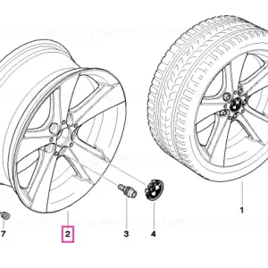 Disk wheel light-alloy 'Midnight Chrome' 11 1/2JX21ET:38 - BMW Preferatul clienților