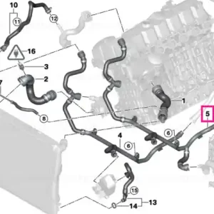 Plată securizată Line, heater return-thermostat - BMW