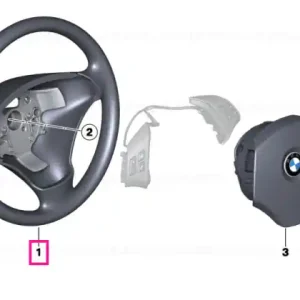 Steering wheel, leather - BMW Comandă acum