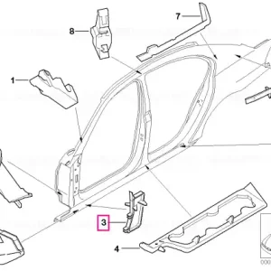 Cel mai bun preț Moulded part f entrance front left - BMW