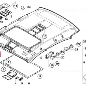 Plată sigură Molded headlining f sliding lifting roof ANTHRAZIT - BMW