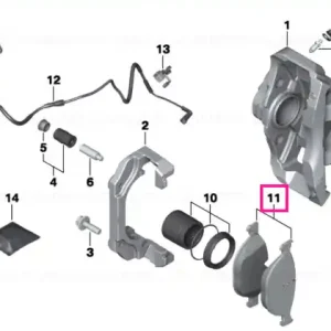 Preferatul clienților Set placute frana fara azbest, punte fata - BMW Seria 5 F10 F11 F18, Seria 6 F06 F12 F13