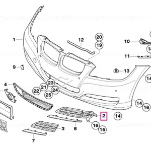 Lichidare de stoc Closed grid, left - BMW