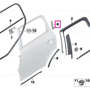 Etanșare plăcuță închidere ușă spate - BMW - Mini Ieftin