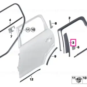 Capac stâlp B ușă spate dreapta - BMW - Mini Reducere extra