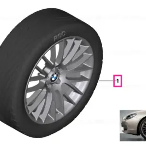 Set roți complete de vară - Cross Spoke 312 cu anvelopa Dunlop SP Sport Maxx GT ROF - 245/35R20 95Y XL FA / 275/30R20 97Y XL RA - BMW Seria 5/6 F10/F11/F12/F13/F06 Ofertă exclusivă