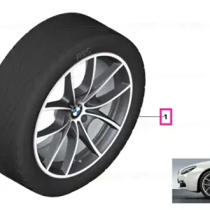 Set roți complete de vară - V-Spoke 356 (bright turned) cu anvelopa Dunlop SP Sport Maxx GT ROF - 245/35R20 95Y XL FA / 275/30R20 97Y XL RA - BMW Seria 5/6 F10/F11/F12/F13/F06 Cel mai bun preț