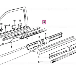 Door weatherstrip inner - BMW Bestseller