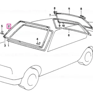 Preț redus Moulding upper SCHWARZ - BMW