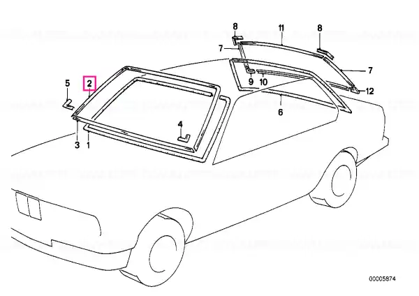 Preț redus Moulding upper SCHWARZ - BMW