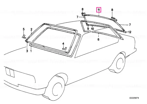 Chilipir Moulding upper SCHWARZ - BMW