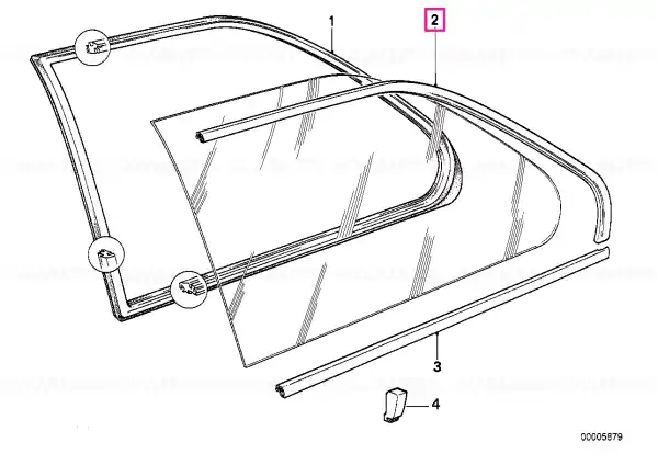 Moulding upper left SCHWARZ - BMW Preț mic
