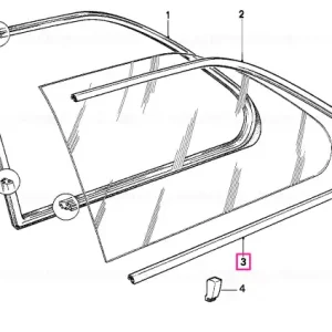 Ofertă limitată Moulding lower right SCHWARZ - BMW