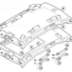 Plată sigură Moulded roof lining f panoramic roof BEIGE - BMW