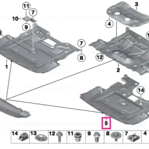 Reducere M engine encapsulation, underride guard - BMW